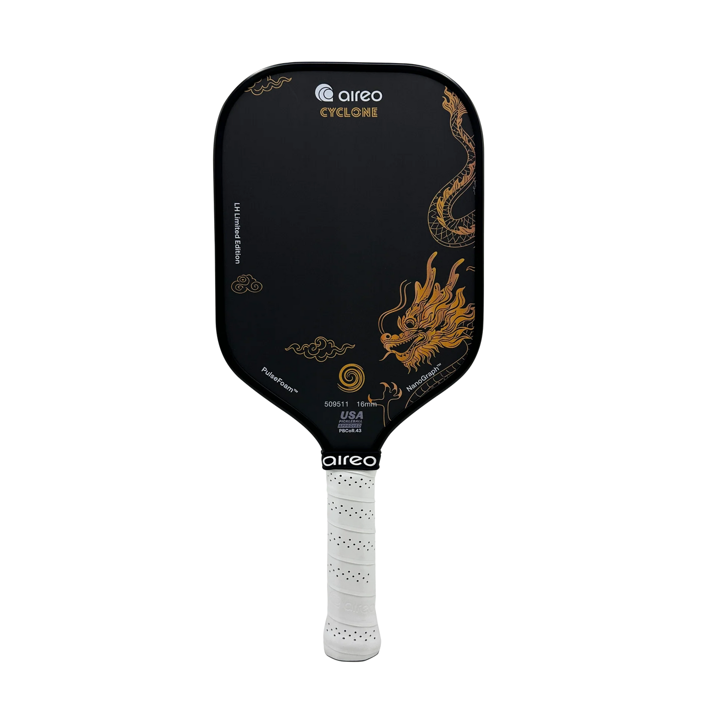 AIREO Cyclone USAP PBCoR .43 certified 16mm Pickleball Paddle - Nanograph