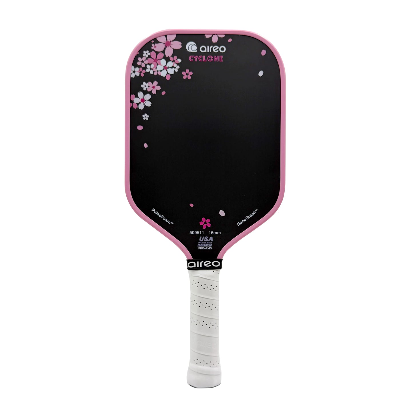 AIREO Cyclone USAP PBCoR .43 certified 16mm Pickleball Paddle - Nanograph