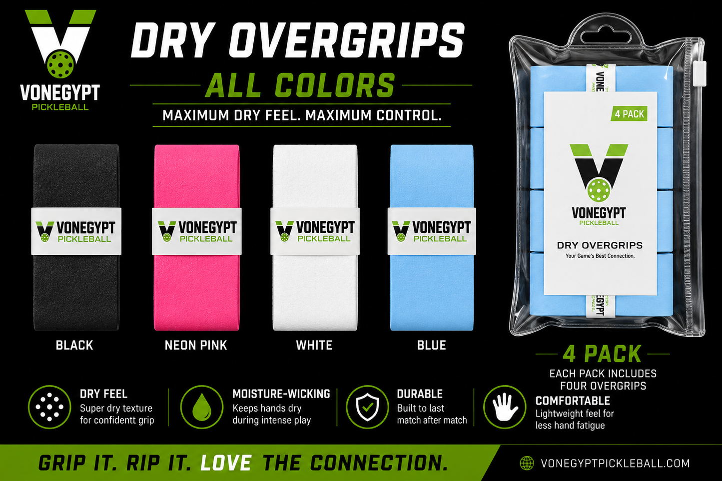 vonEgypt Pickleball Dry Overgrip